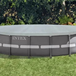Piscine & Spa-vidaXL Intex Couverture de piscine ronde Deluxe 549 cm 28041