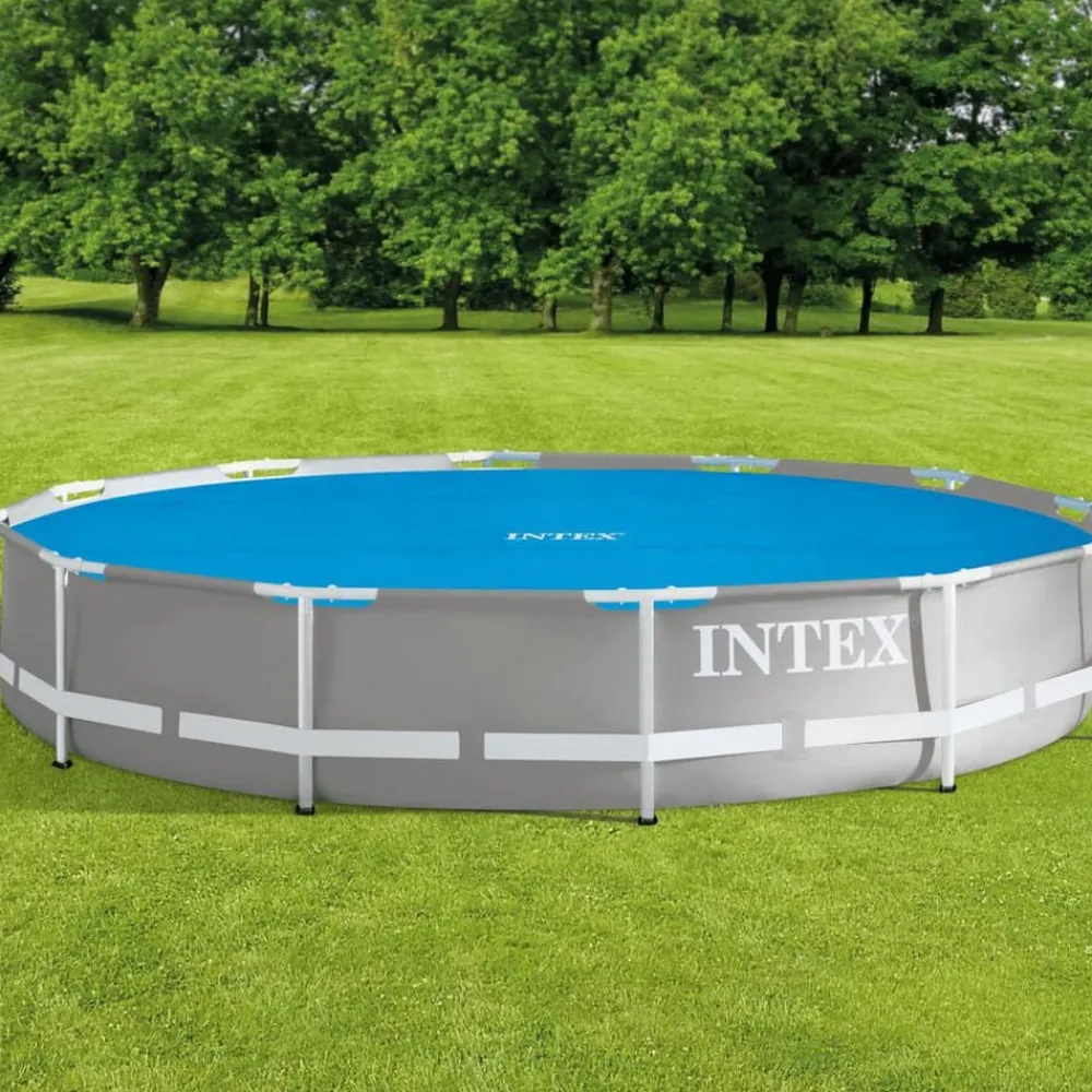 Piscine & Spa-vidaXL Intex Couverture solaire de piscine bleu 348 cm polyéthylène