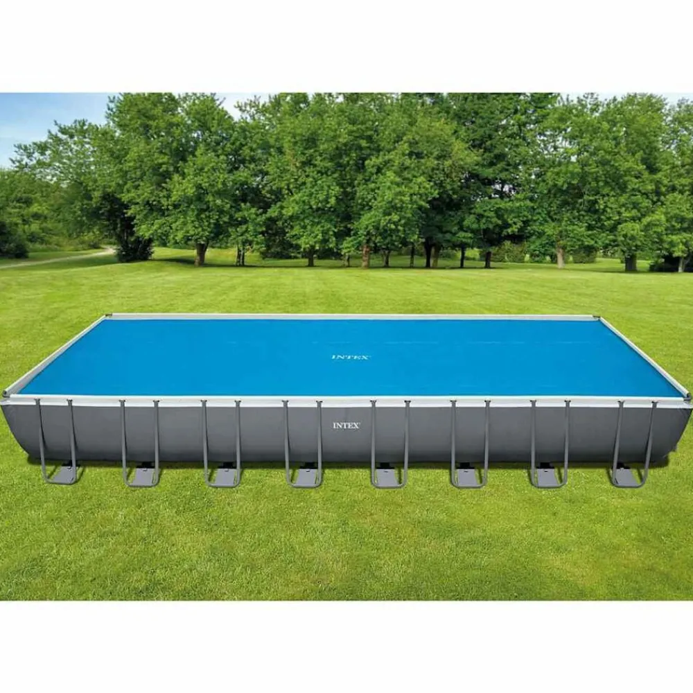 vidaXL Intex Couverture solaire de piscine bleu 960x466 cm polyéthylène