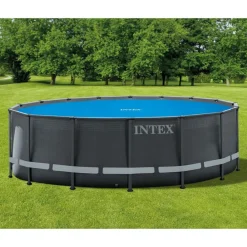 vidaXL Intex Couverture solaire de piscine bleu 470 cm polyéthylène