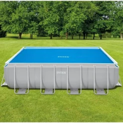 vidaXL Intex Couverture solaire de piscine bleu 476x234 cm polyéthylène