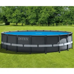 Piscine & Spa-vidaXL Intex Couverture solaire de piscine bleu 538 cm polyéthylène