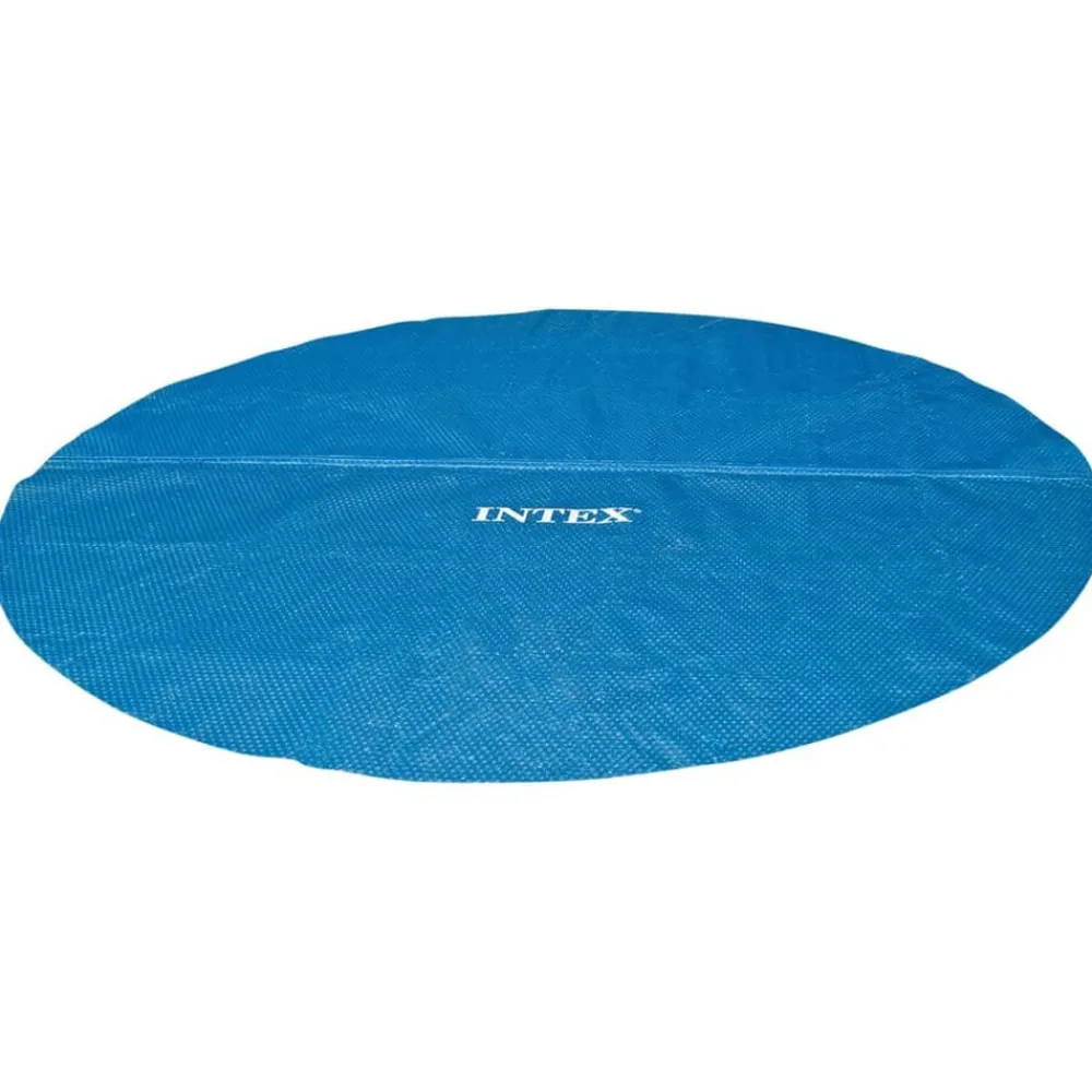 Piscine & Spa-vidaXL Intex Couverture solaire de piscine bleu 448 cm polyéthylène