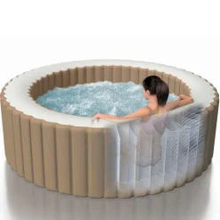 Piscine & Spa-vidaXL Intex Cuve thermale de massage à bulles ronde PureSpa 196x71 cm