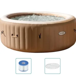 Piscine & Spa-vidaXL Intex Cuve thermale de massage à bulles ronde PureSpa 196x71 cm