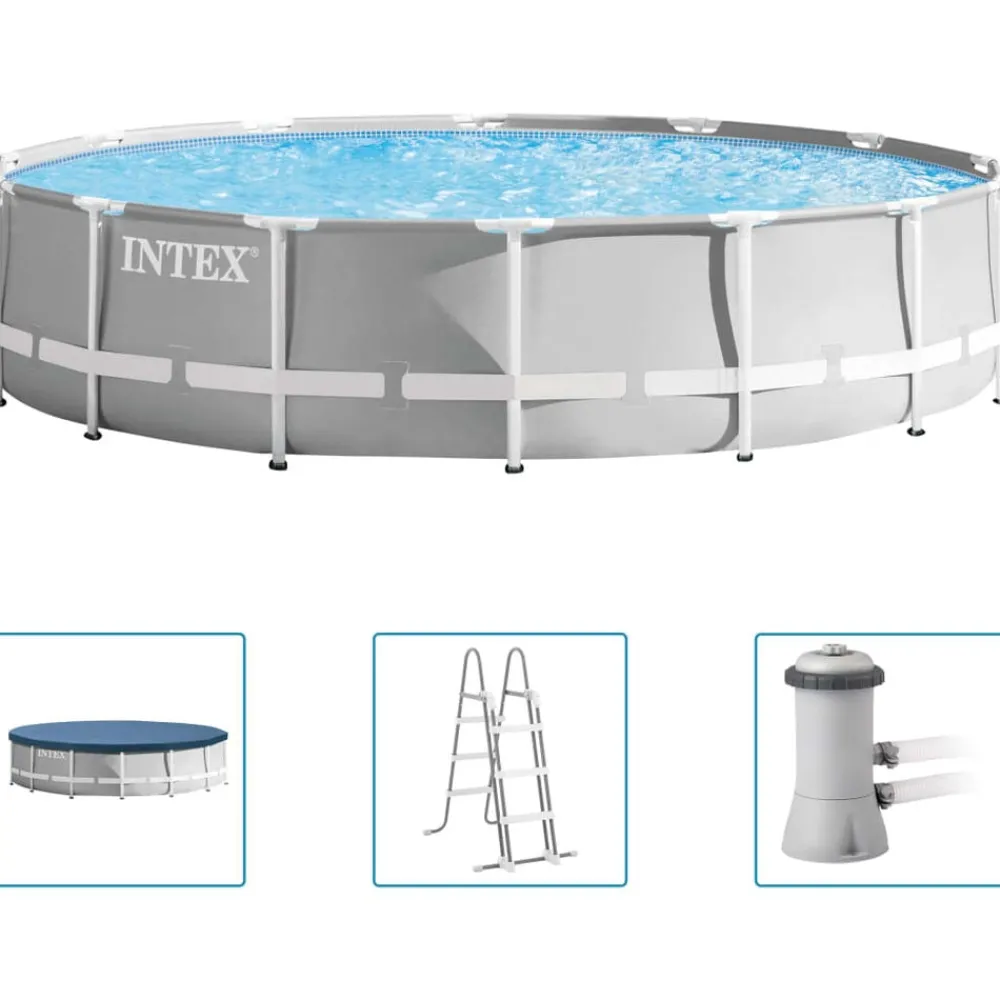 Piscine & Spa-vidaXL Intex Ensemble de piscine Prism Frame Premium 427x107 cm