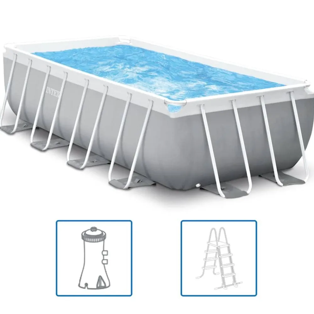 Piscine & Spa-vidaXL Intex Ensemble de piscine Prism Frame Rectangulaire 400x200x100 cm