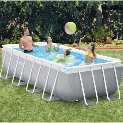 Piscine & Spa-vidaXL Intex Ensemble de piscine Prism Frame Rectangulaire 400x200x100 cm