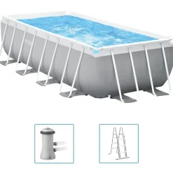 Piscine & Spa-vidaXL Intex Ensemble de piscine Prism Frame rectangulaire 400x200x122 cm