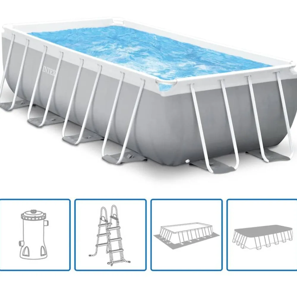 Piscine & Spa-vidaXL Intex Jeu de piscine rectangulaire Prism Frame 488x244x107 cm 26792GN
