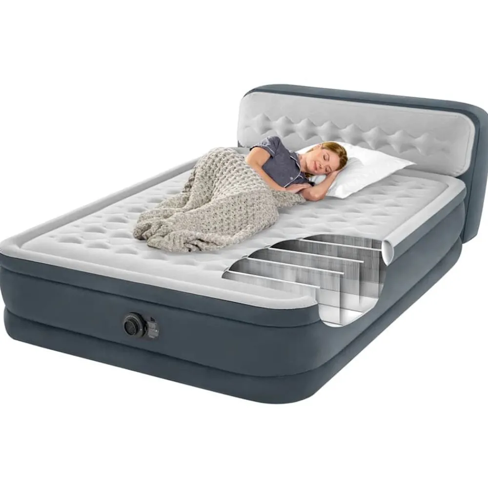 Loisirs De Plein Air-vidaXL Intex Lit gonflable Dura-Beam Deluxe Ultra Plush Headboard Queen 86 cm