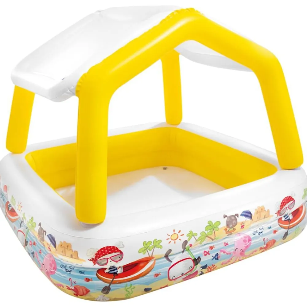 vidaXL Intex Piscine à parasol gonflable 157x157x122 cm
