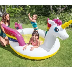 Piscine & Spa-vidaXL Intex Piscine à pulvérisation Forme de licorne 272x193x104 cm