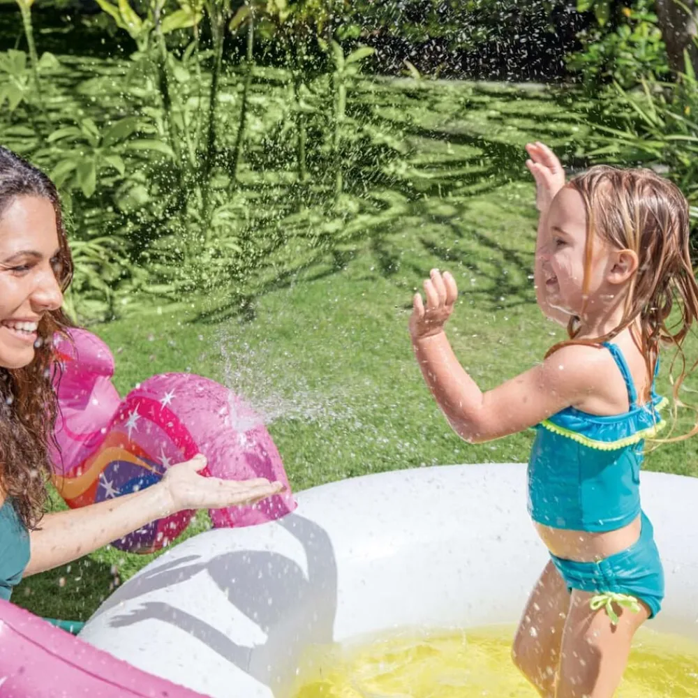 Piscine & Spa-vidaXL Intex Piscine à pulvérisation Forme de licorne 272x193x104 cm