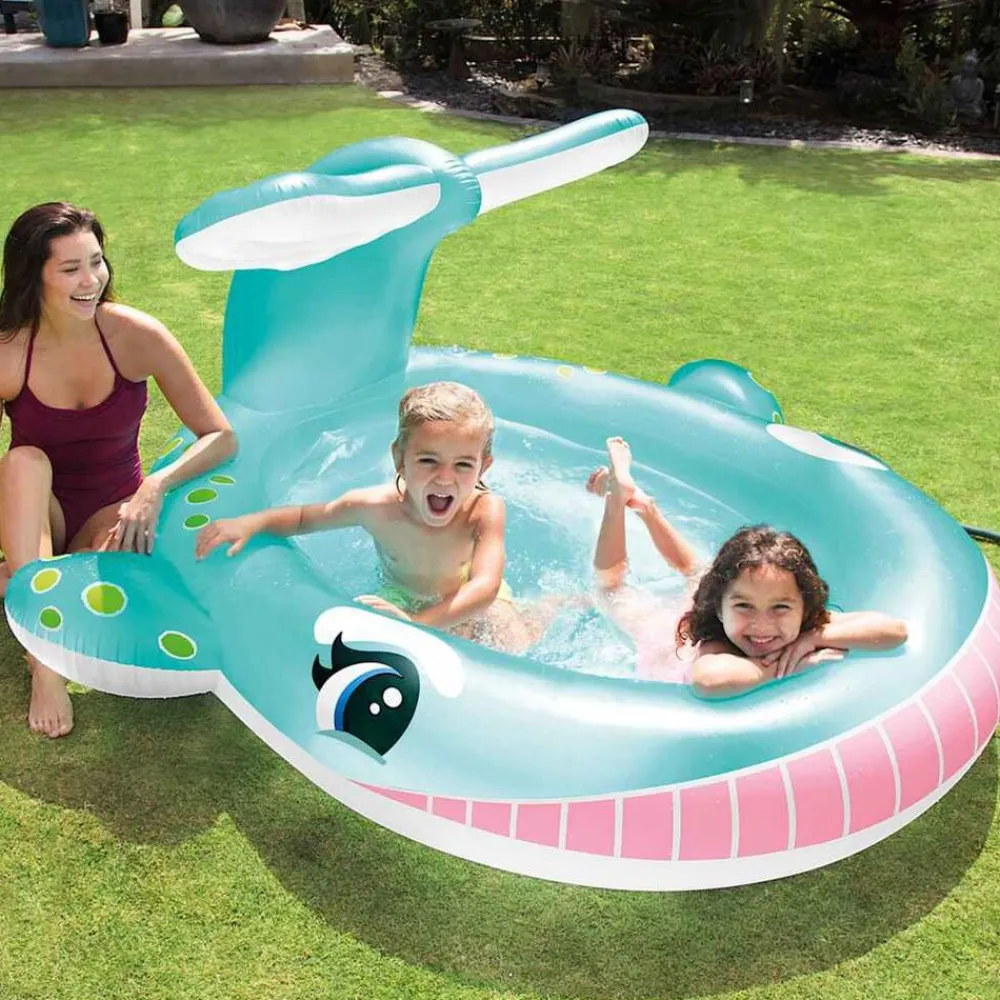 vidaXL Intex Piscine à pulvérisation Forme de baleine 201x196x91 cm