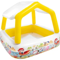 Piscine & Spa-vidaXL Intex Piscine avec parasol gonflable 157x157x122 cm