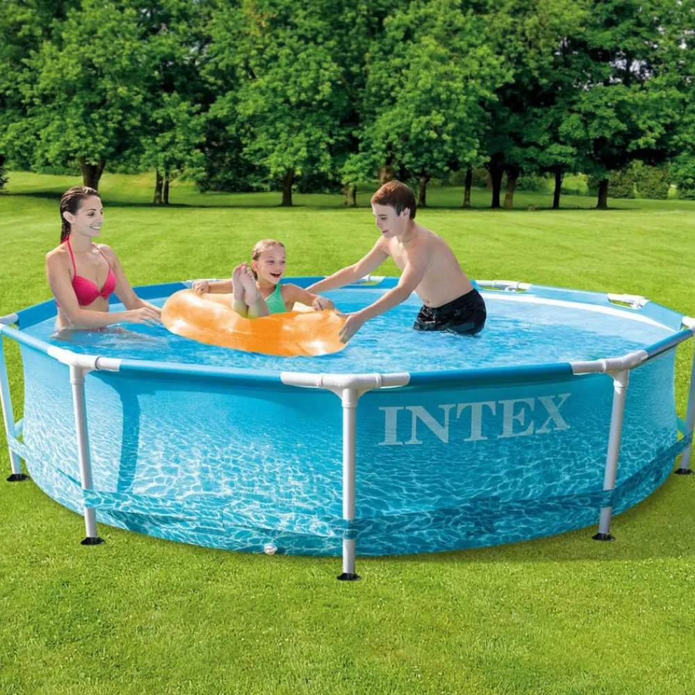 vidaXL Intex Piscine Beachside Metal Frame 305x76 cm