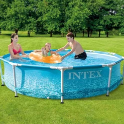 vidaXL Intex Piscine Beachside Metal Frame 305x76 cm
