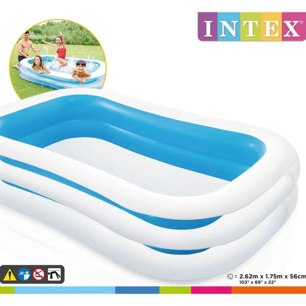 Piscine & Spa-vidaXL Intex Piscine familiale Swim Center 262x175x56 cm