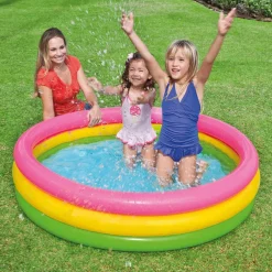 Piscine & Spa-vidaXL Intex Piscine gonflable Sunset 3 anneaux 147x33 cm