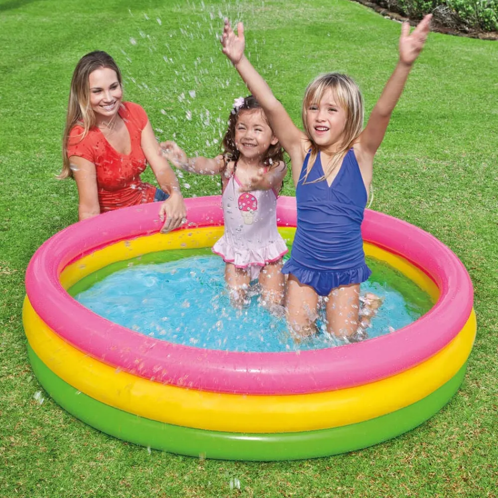 Piscine & Spa-vidaXL Intex Piscine gonflable Sunset 3 anneaux 147x33 cm