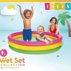 Piscine & Spa-vidaXL Intex Piscine gonflable Sunset 3 anneaux 147x33 cm