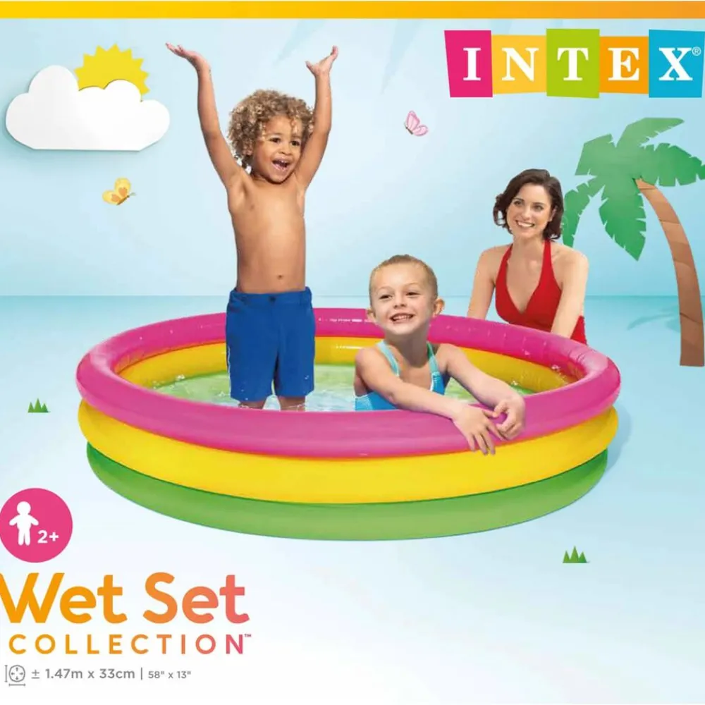 Piscine & Spa-vidaXL Intex Piscine gonflable Sunset 3 anneaux 147x33 cm