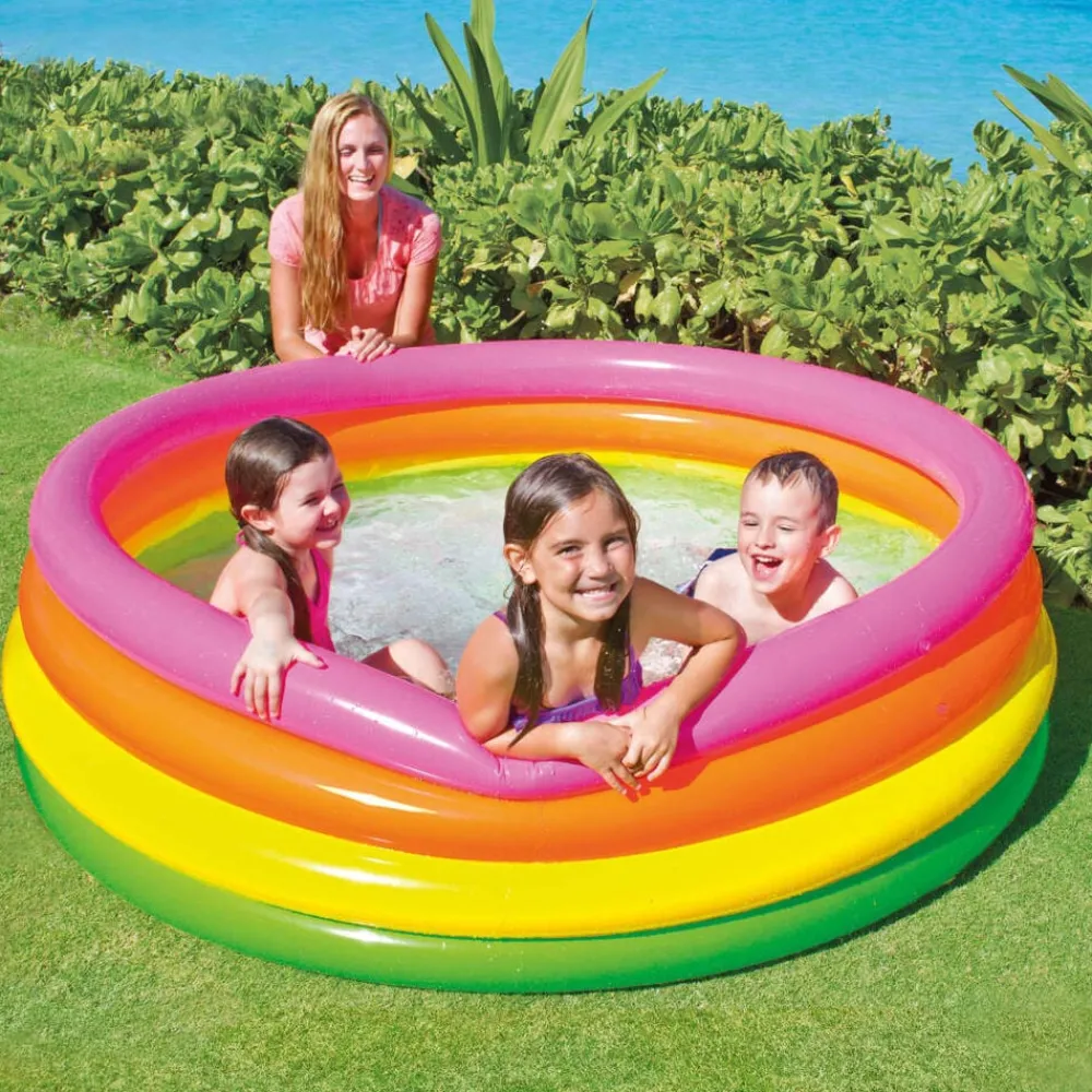 vidaXL Intex Piscine gonflable Sunset 4 anneaux 168x46 cm