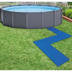 Piscine & Spa-vidaXL Intex Protecteurs de sol pour piscine 8 pcs 50x50 cm blue