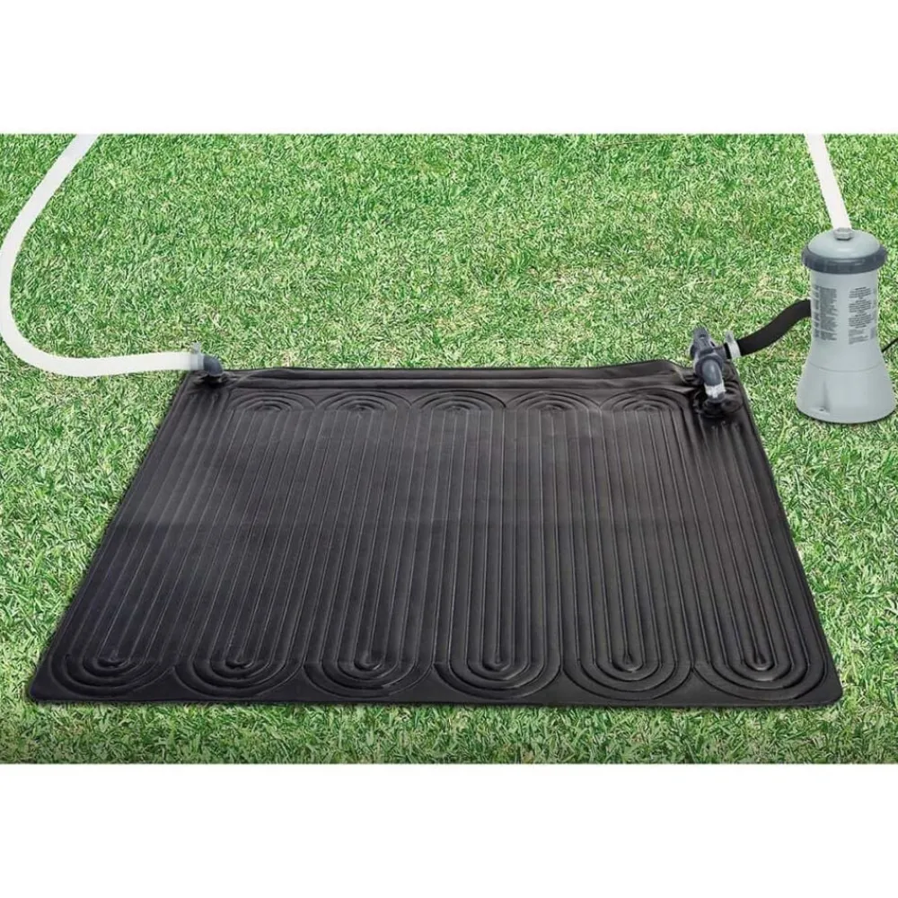 Piscine & Spa-vidaXL Intex Tapis solaire chauffant PVC 1,2x1,2 m Noir 28685