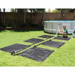 Piscine & Spa-vidaXL Intex Tapis solaire chauffant PVC 1,2x1,2 m Noir 28685