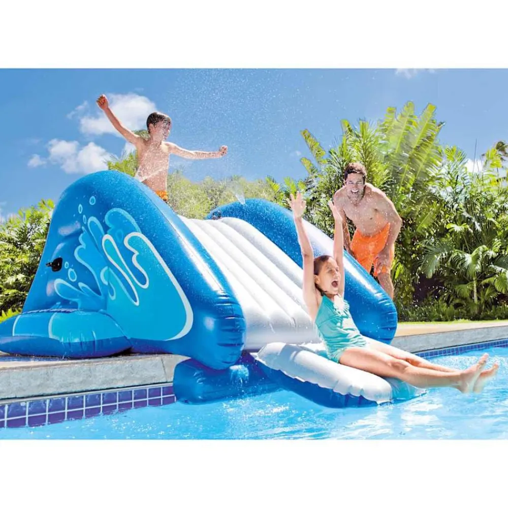 Piscine & Spa-vidaXL Intex Toboggan aquatique gonflable Kool Splash Bleu