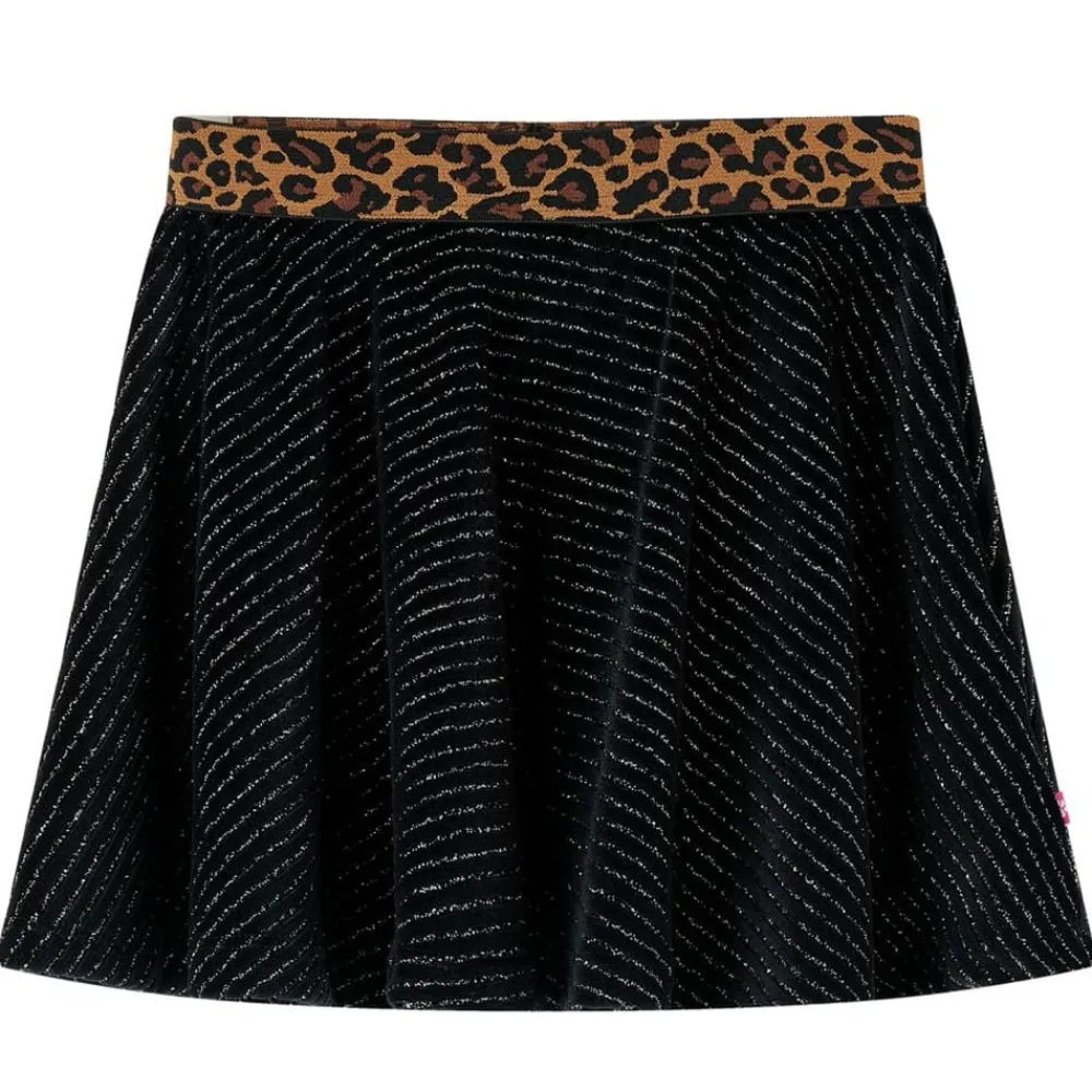 vidaXL Jupe pour enfants avec ceinture léopard noir 116