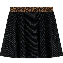 vidaXL Jupe pour enfants avec ceinture léopard noir 116