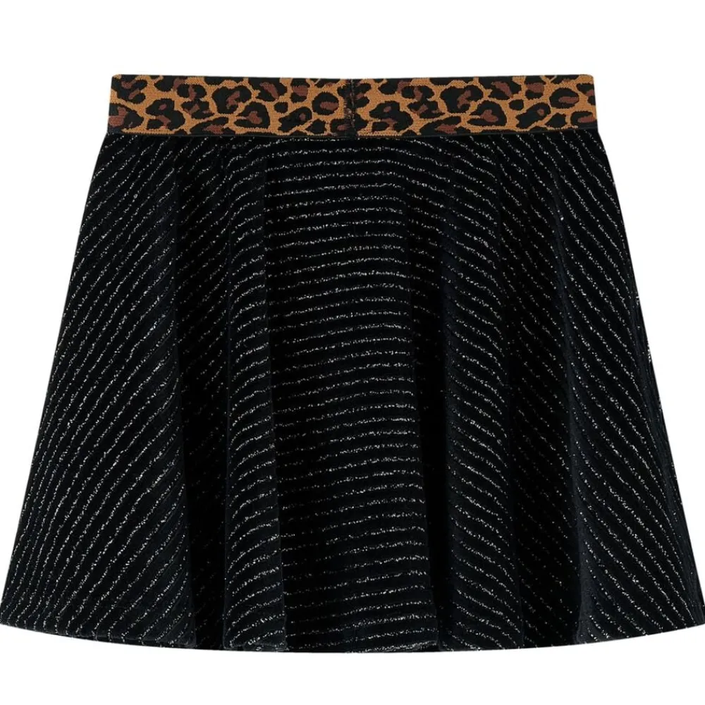 vidaXL Jupe pour enfants avec ceinture léopard noir 116