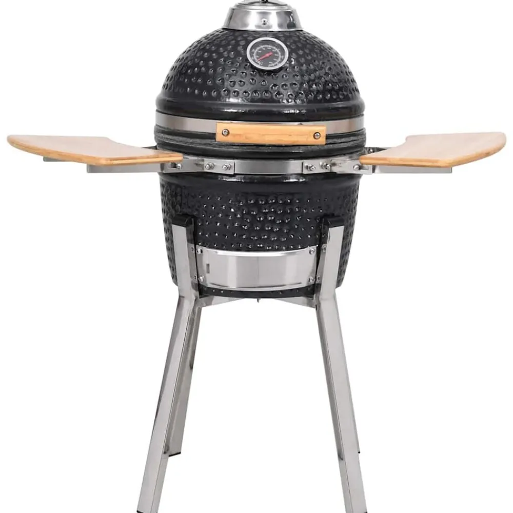 Arts De La Table & Arts Culinaires-vidaXL Kamado Barbecue à fumoir Céramique 33 cm Noir