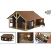 Jouets-vidaXL Kids Globe Écuries de ferme avec 2 box et 1 atelier 1:24 610167