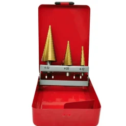 vidaXL Kit de 3 Forets coniques à étage HSS