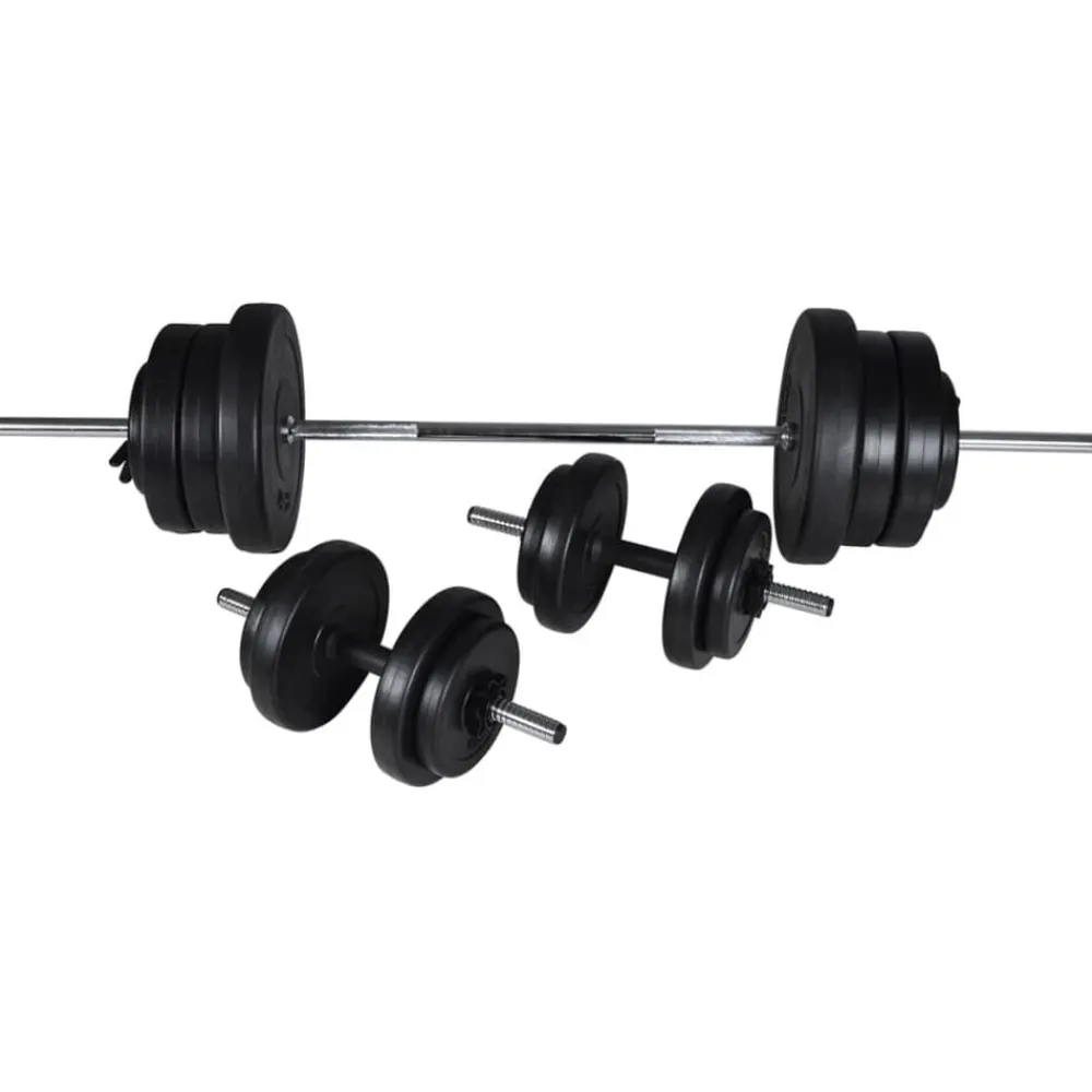 Entraînement & Fitness-vidaXL Kit de barre d'haltère et 2 haltères 60,5 kg