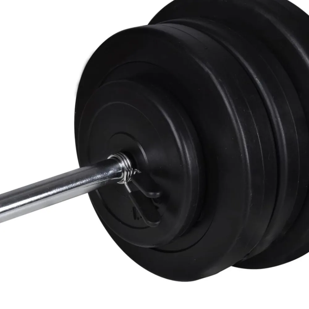 Entraînement & Fitness-vidaXL Kit de barre d'haltère et 2 haltères 60,5 kg