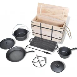 Arts De La Table & Arts Culinaires-vidaXL Lot de casseroles batterie de cuisine 9 pcs