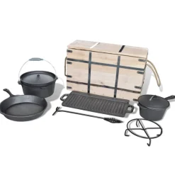 Arts De La Table & Arts Culinaires-vidaXL Lot de casseroles batterie de cuisine 9 pcs