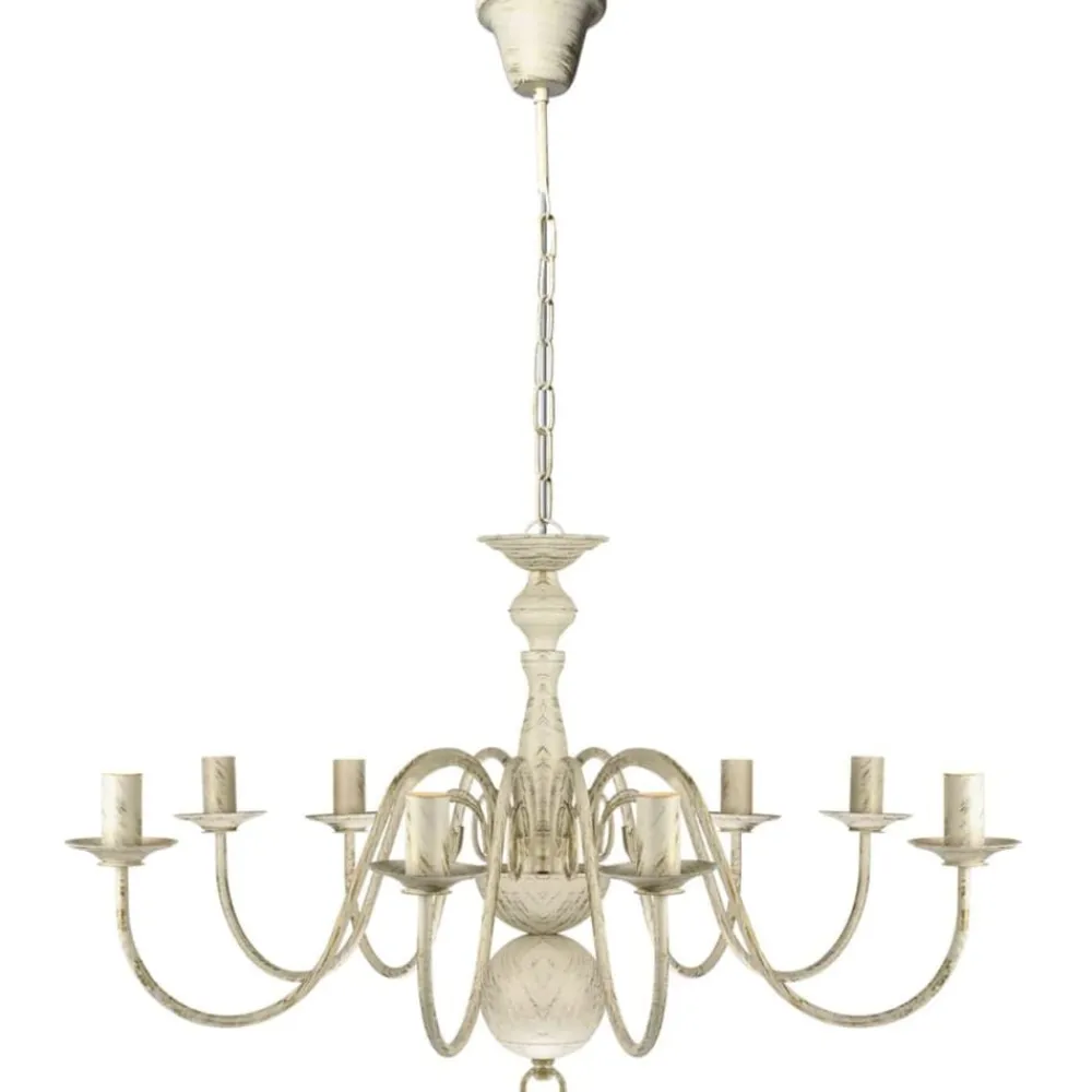 vidaXL Lustre en métal antique 8 x E14 ampoules