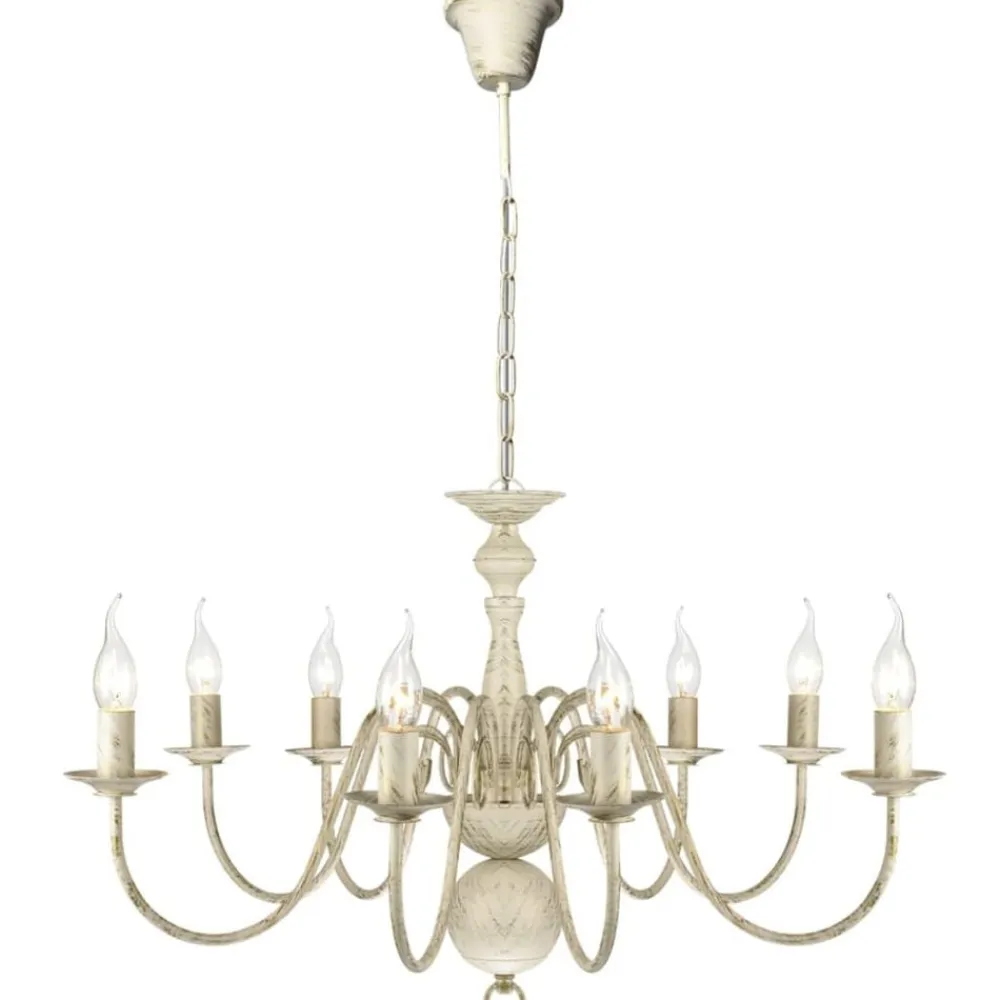 vidaXL Lustre en métal antique 8 x E14 ampoules