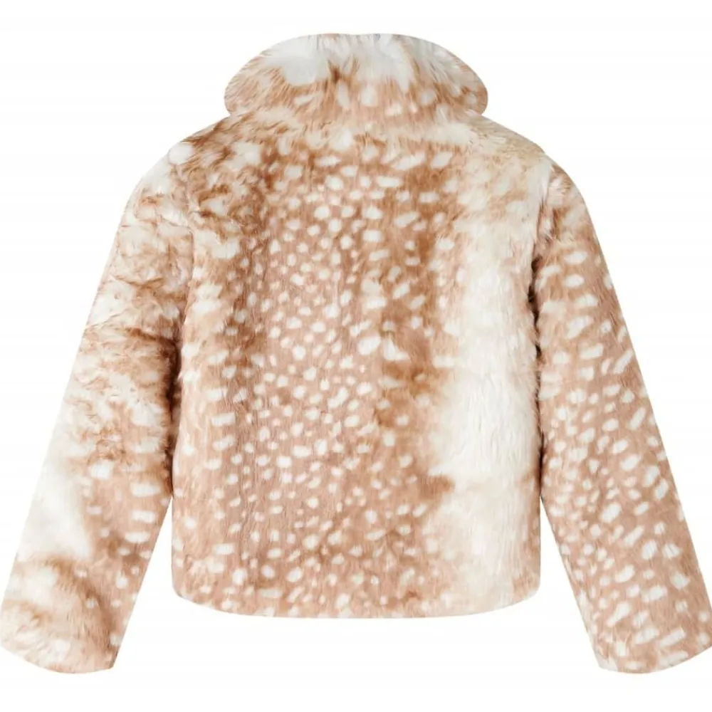 vidaXL Manteau pour enfants fausse fourrure cognac 92
