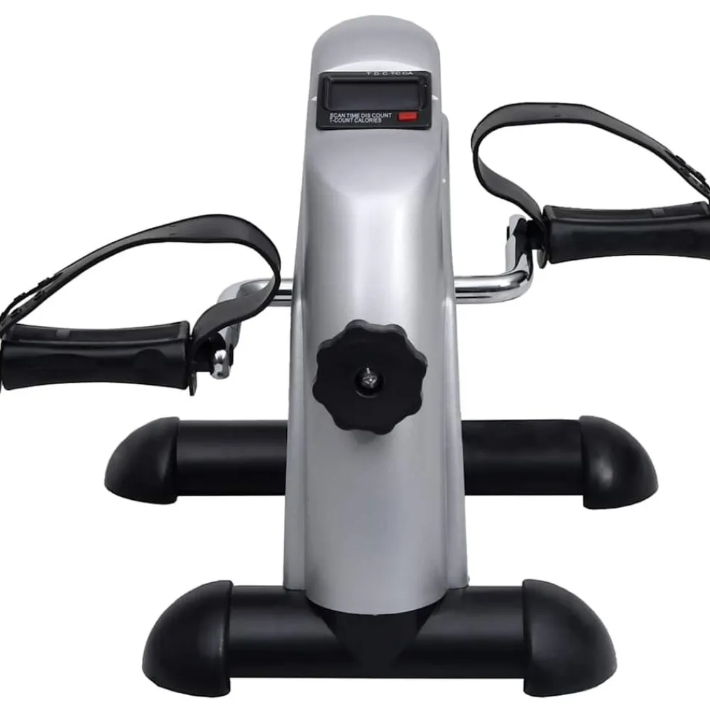 Entraînement & Fitness-vidaXL Mini vélo d'exercices argent à volant en plastique