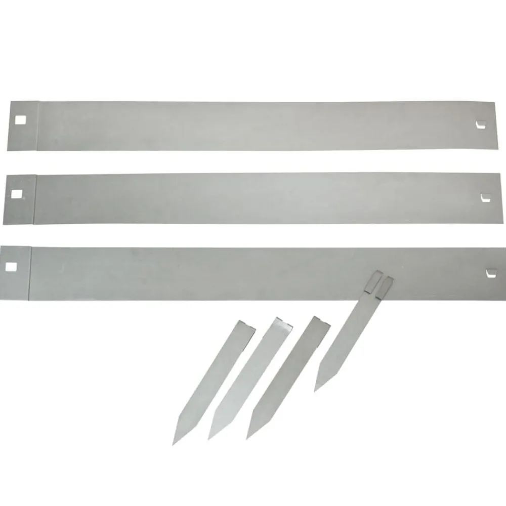 vidaXL Nature Bordures de jardin 3 pcs 91,4x10,2 cm acier