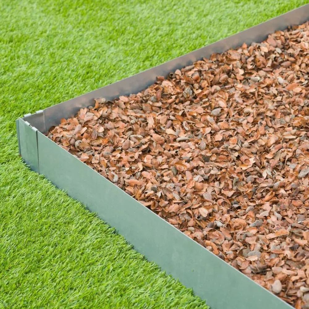 vidaXL Nature Bordures de jardin 3 pcs 91,4x10,2 cm acier
