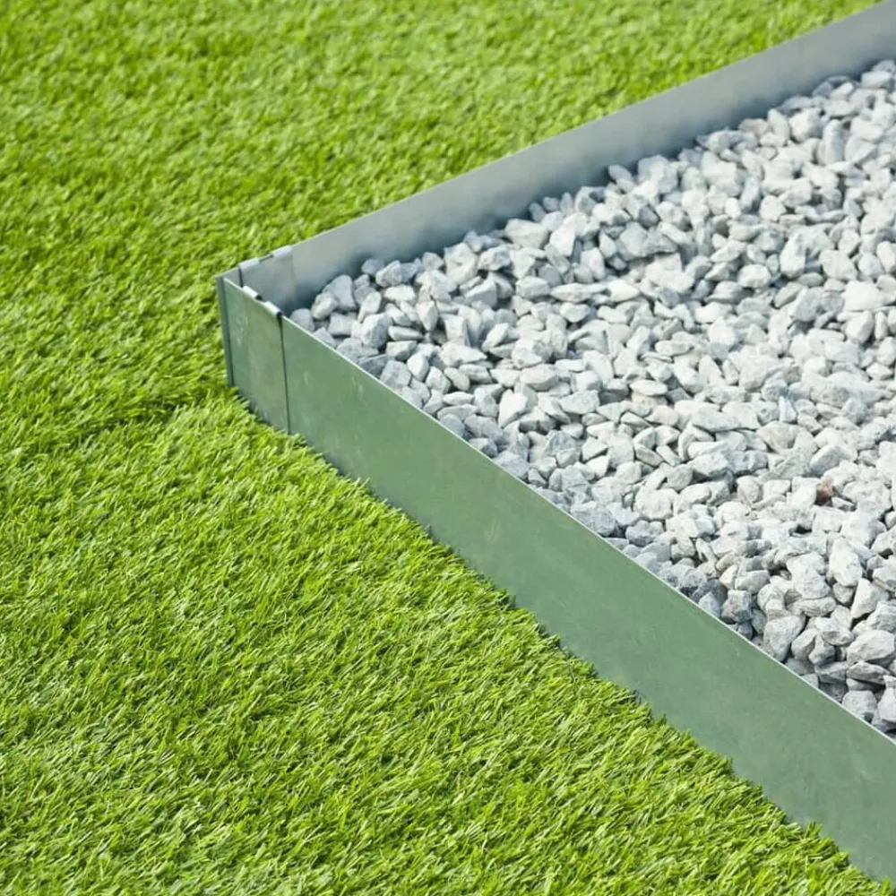 vidaXL Nature Bordures de jardin 3 pcs 91,4x10,2 cm acier