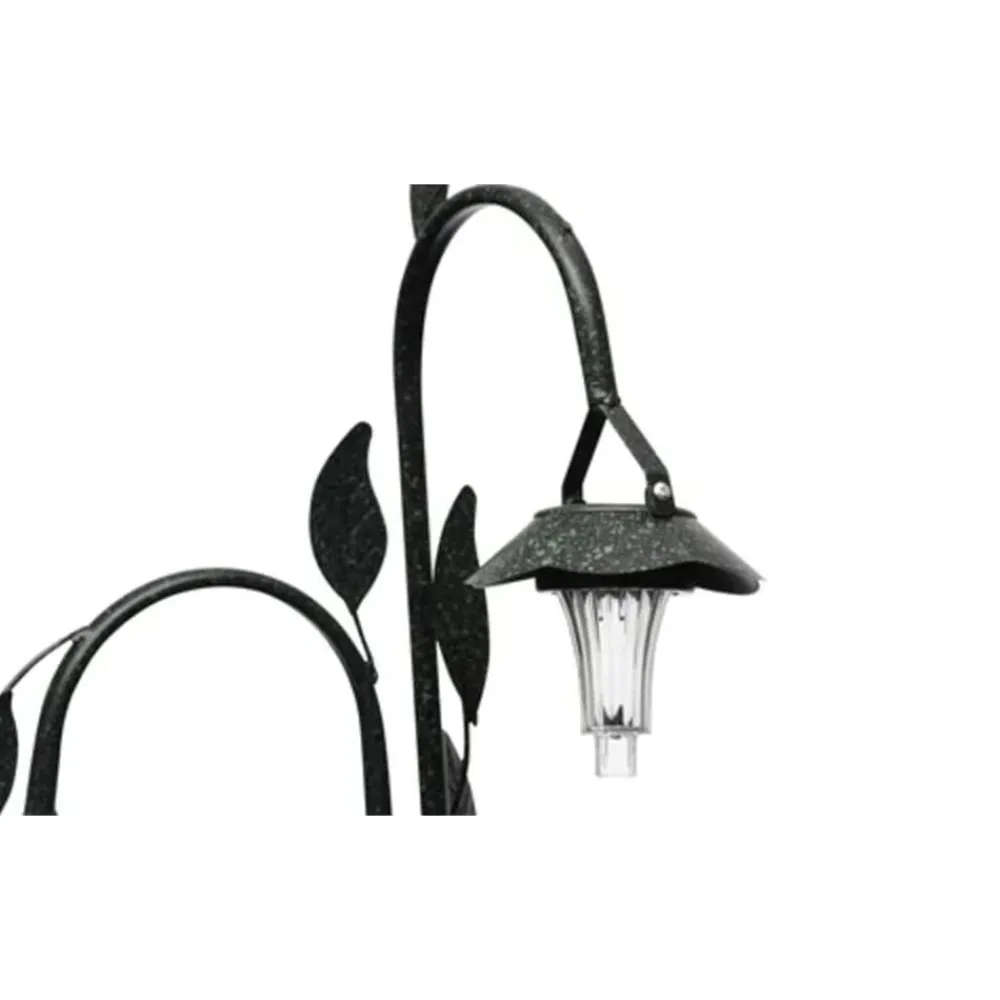 vidaXL Panier à fleurs suspendu en fibre de coco avec LED solaire